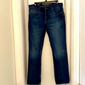 Mossimo Men’s Slim Fit Straight Leg Denim Blue Jeans 34x30